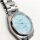 Burei clock men Elegant analog quartz train for men with stainless steel bracelet 42 mm round wristwatch blue dial