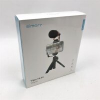 simorr Tragbares Vlog-Stativ-Kit VK40 mit Mikrofon und Handyhalter Kompatibel für Smartphone,Kamera,DSLR,Stativ für iphone13/13Pro/13mini/12/12Pro/X,für Samsung,für Huawei