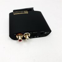 1Mii Bluetooth 5.0 HiFi Empfänger für Stereoanlage, Bluetooth Audio Adapter mit Audiophilem ESS DAC (384kHz / 32bit), aptX HD, LDAC, Opt/RCA Ausgang für AV Receiver or Verstärker (Schwarz)