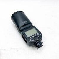 Godox V1S Runder Kopf Kamera Blizt, HSS auf Kamerablitz für Sony DSLR Kameras mit Lithium Batterie für Sony a7RII a7R a58 a99 a7RIII a7R3 a9 a77II a77 a350 ILCE6000L