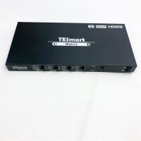 TESmart 4x4 HDMI Matrix Switch 4K bei 30Hz UHD | 4 in 4 Out HDMI Matrix Switcher Video-Switcher im Multi-Viewer-Modus HDCP 1.4, IR-Fernbedienung, RS232, Abschaltspeicherfunktion