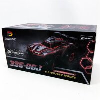 DEERC 336-86J RC Auto for children, 1/1 12 remote-controlled car waterproof 4WD crawler vehicle with 2 battery 40+ minute runtime, 5 LED light, water spray toy car outdoor and indoor for young, girls
