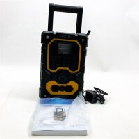 Ueme construction site radio Robust DAB+ FM radio with Bluetooth, charging station and AUX connection DB-1005 (yellow-black)